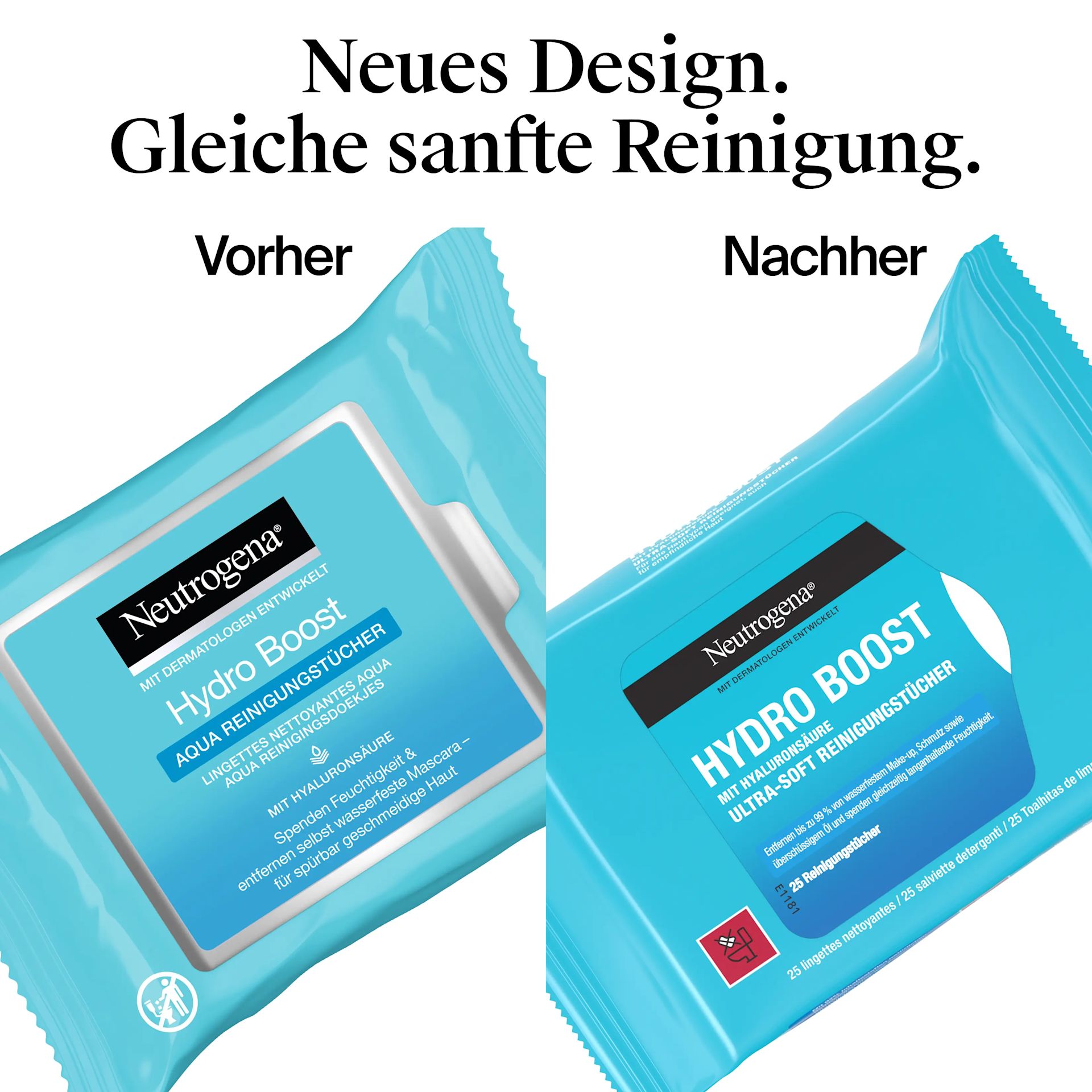 Neues Design. Gleiche sanfte Reinigung