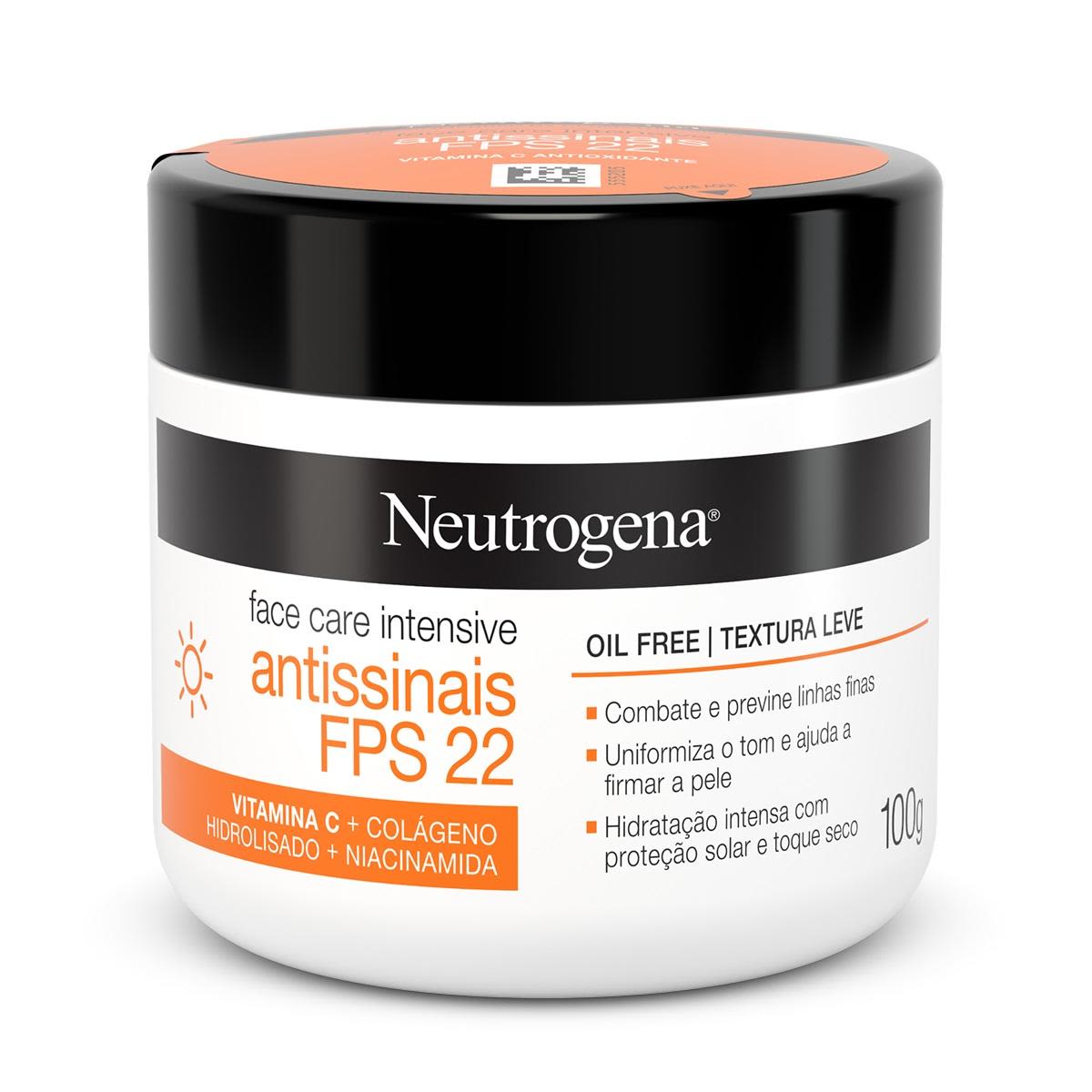 Hidratante Facial Antissinais NEUTROGENA® Face Care Intensive FPS 22