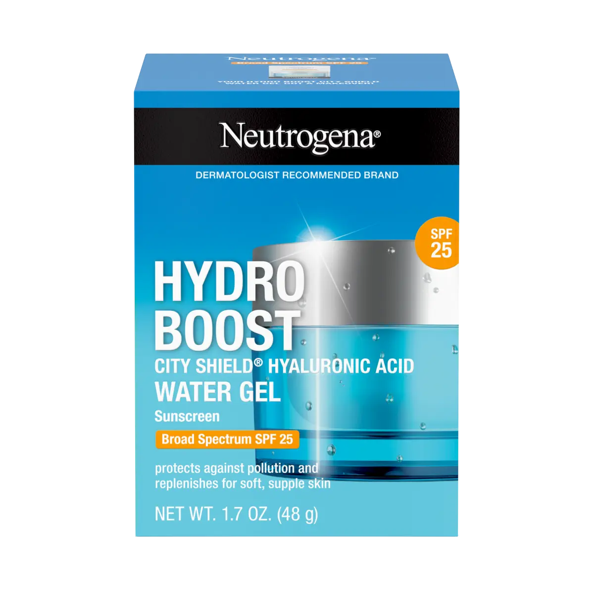 Neutrogena Hydro Boost City Shield Water Gel SPF 25, 1.7 oz gel