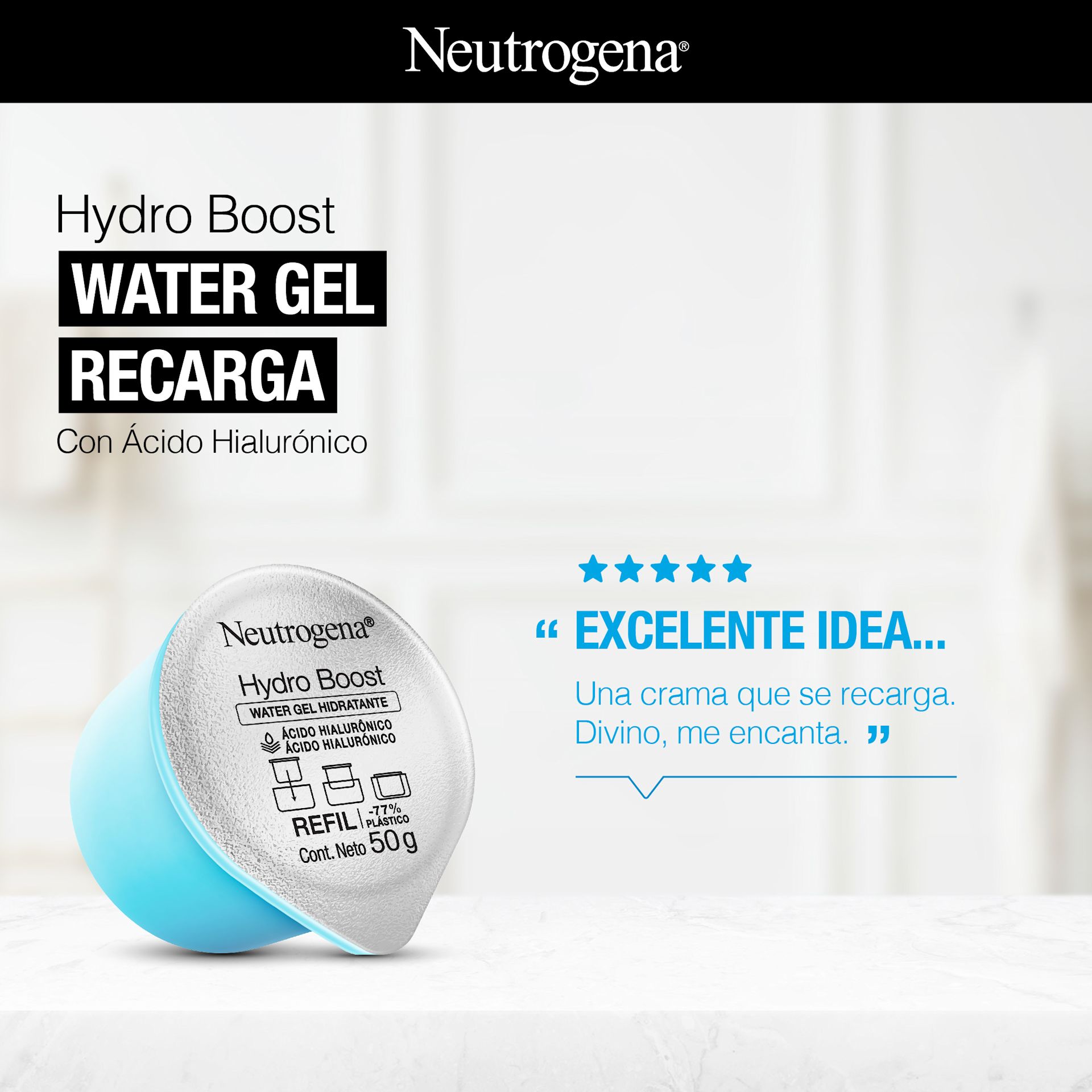 NEUTROGENA® HYDRO BOOST® Water Gel Formato Recarga - Image 5 - Neutrogena - es-AR