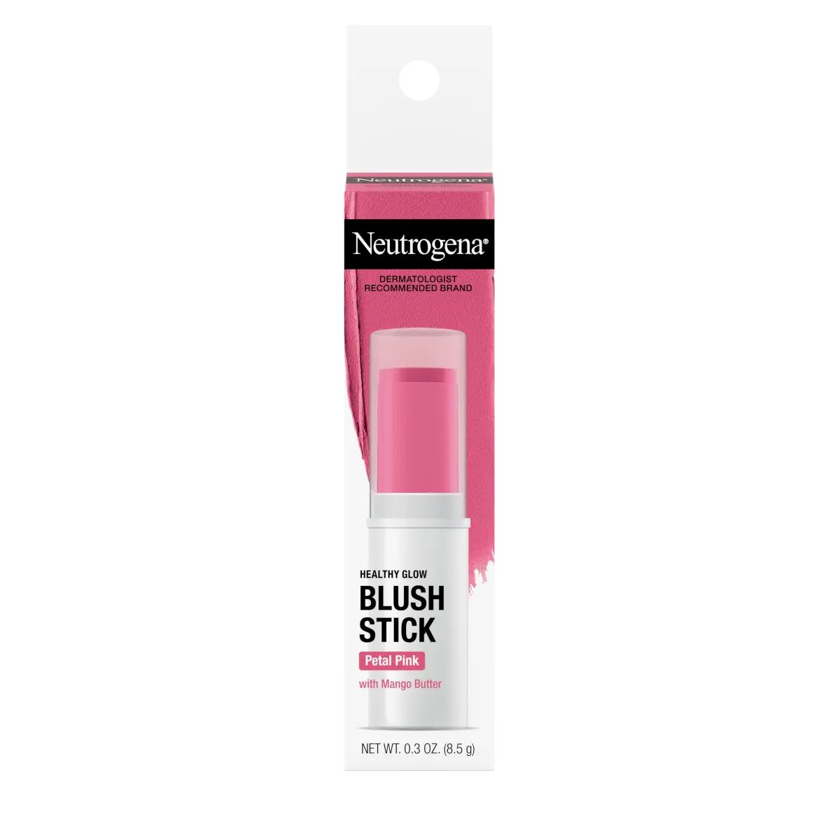 Neutrogena Healthy Glow Blush Stick, Petal Pink 0.3 Oz Front of Pack