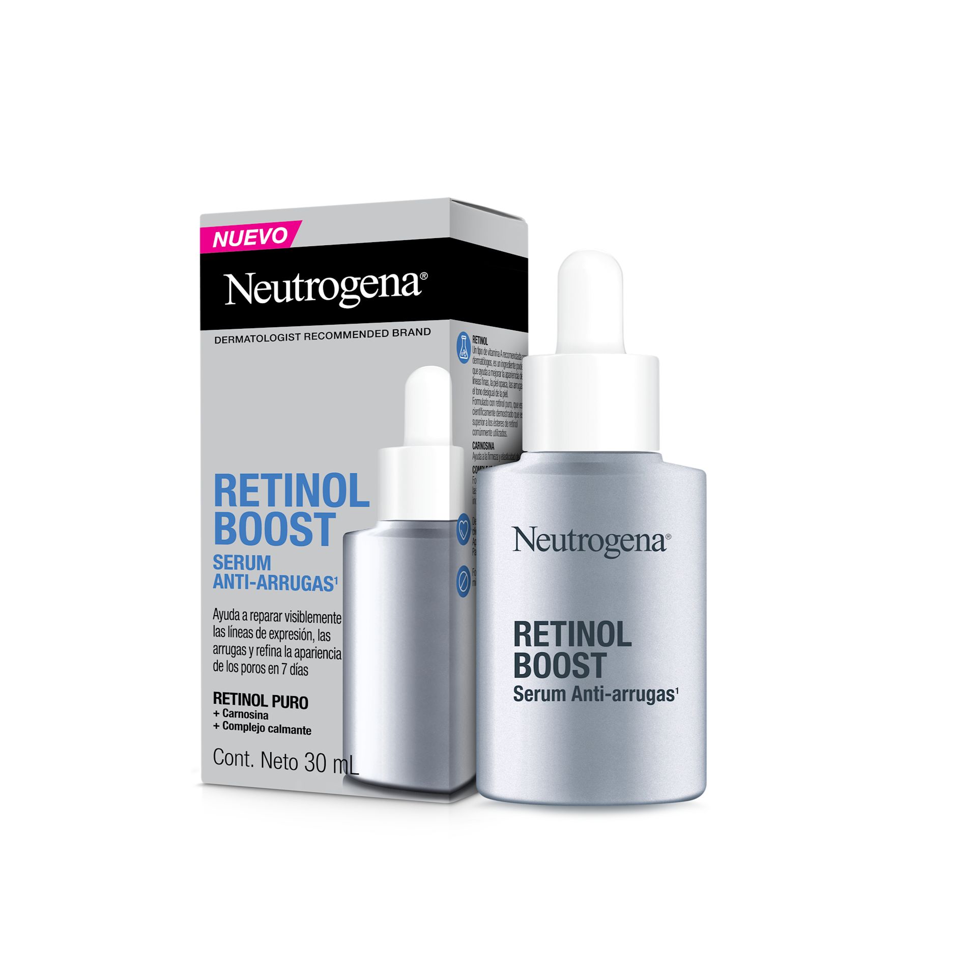 Neutrogena® Serum Anti-Arrugas Retinol Boost con Retinol Puro 30ml​