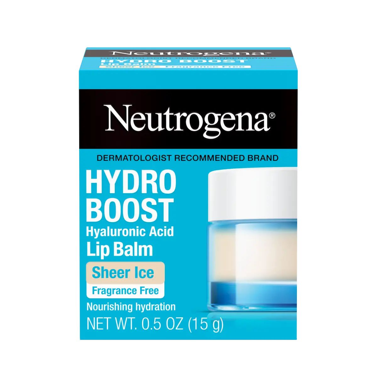 Neutrogena Hydro Boost Hyaluronic Acid Lip Balm, Sheer Ice, 0.5 oz