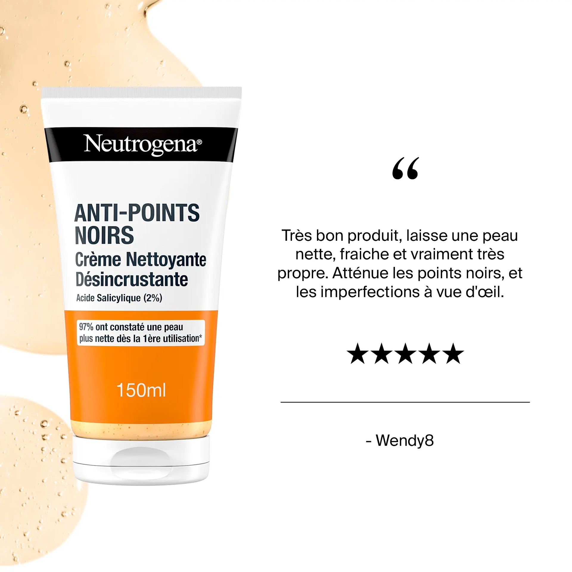 Anti-points noirs : crème nettoyante désincrustante