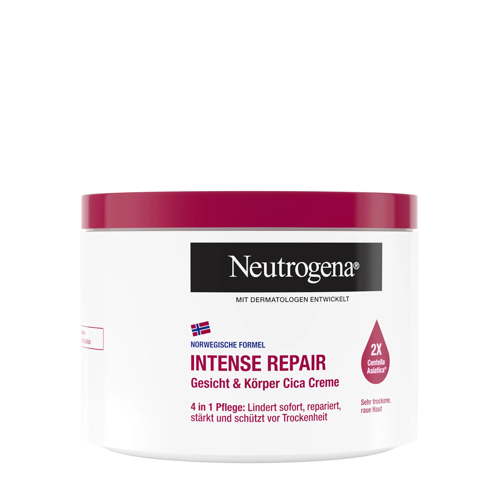Neutrogena Norwegische Formel Intense Repair Gesicht & Körper CICA Creme Packshot von vorne