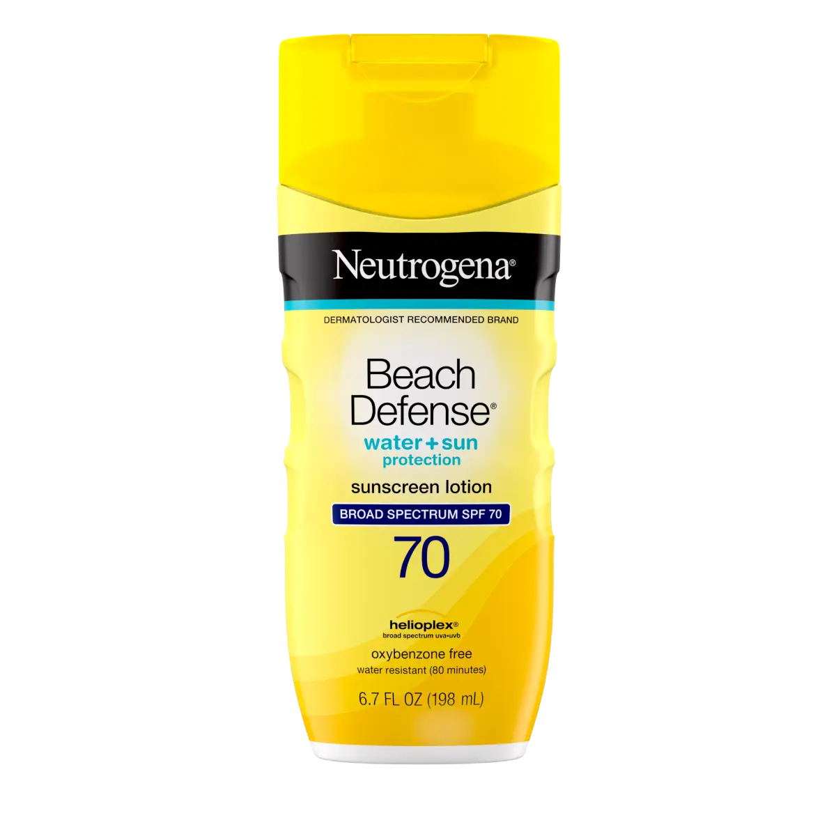 Neutrogena Beach Defense Water + Sun Protection Sunscreen Lotion SPF 70, 6.7 oz lotion