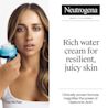 Tate McRae holding a jar of Neutrogena® Hydro Boost Water Cream: Rich water cream for resilient juicy skin.