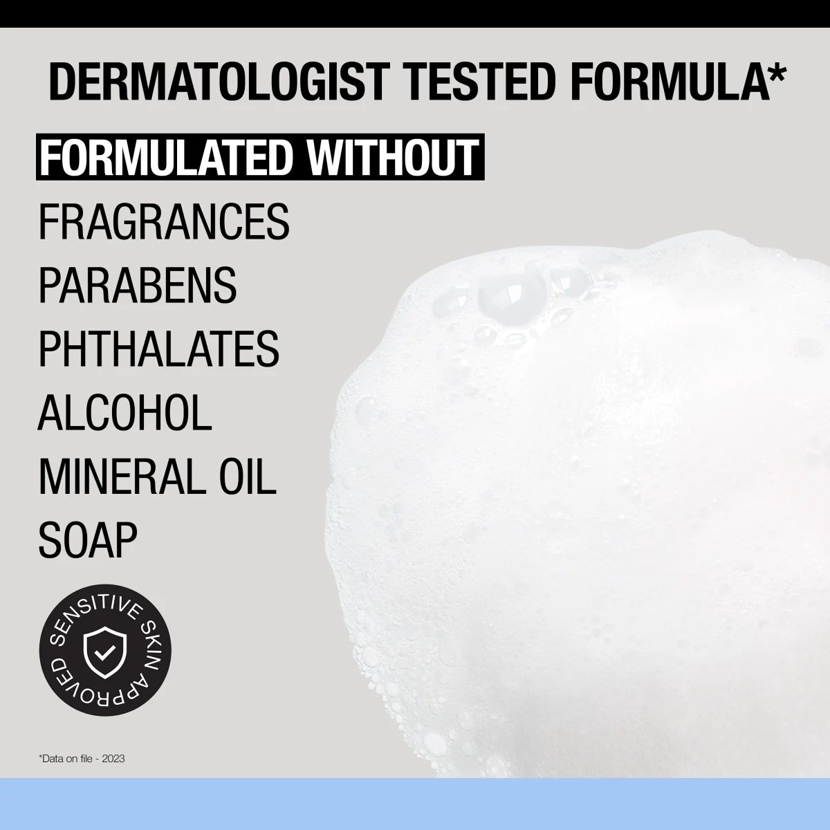 Neutrogena® dermatologist tested formula without fragrances, parabens, alcohol or mineral oil