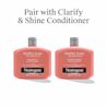 Neutrogena Healthy Scalp Clarify & Shine Shampoo and Conditioner set with pink grapefruit, paired together under the text "Pair with Clarify & Shine Conditioner."