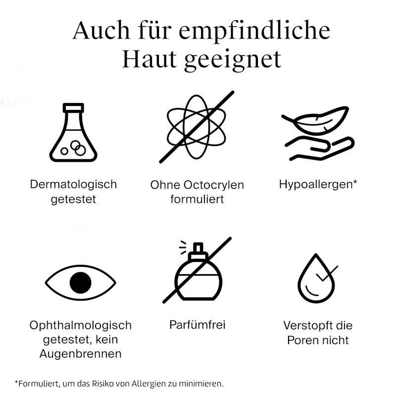 Auch für empfindliche Haut geeignet