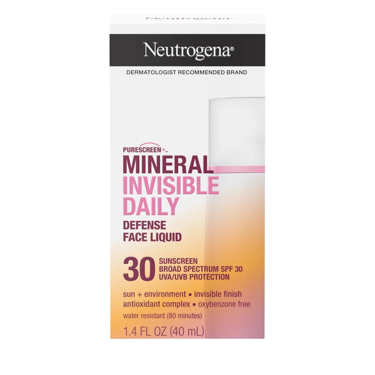 Neutrogena Neutrogena® Purescreen+ Invisible Daily Defense Mineral Face Liquid with SPF 30