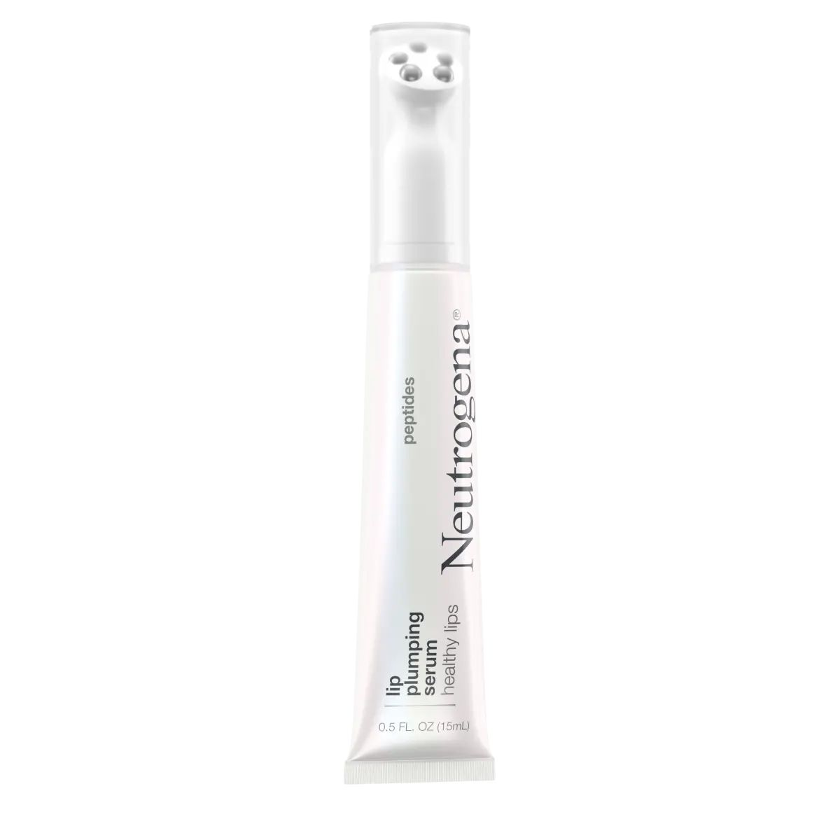 NTG_086800196310_US_MAKEUP_LIP_SERUM_.5OZ_00015.webp Neutrogena® Healthy Lips Lip Plumping Serum, 0.5 Fl. Oz, angled package image