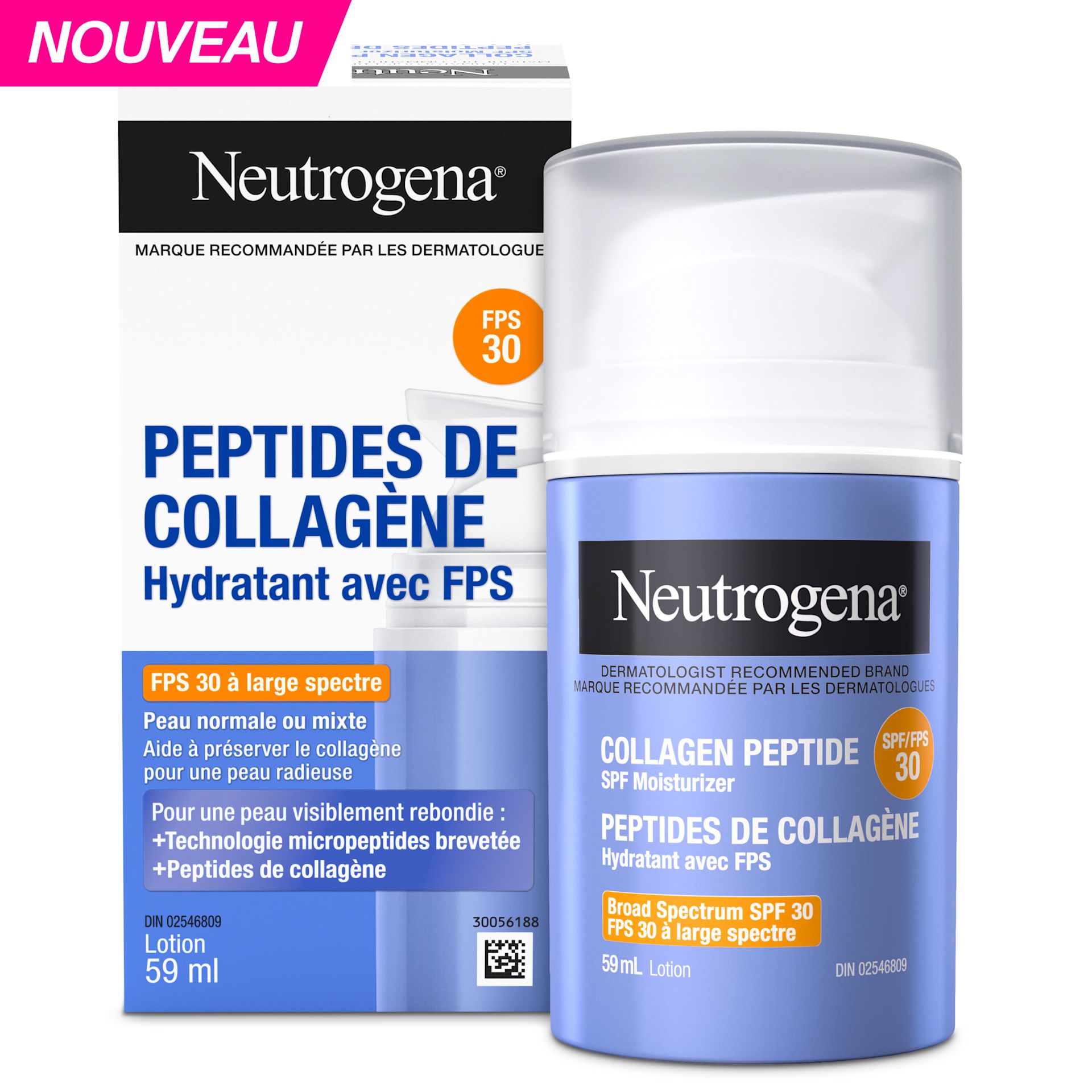 Hydratant avec peptide de collagène FPS 30 Neutrogena®, 59 ml