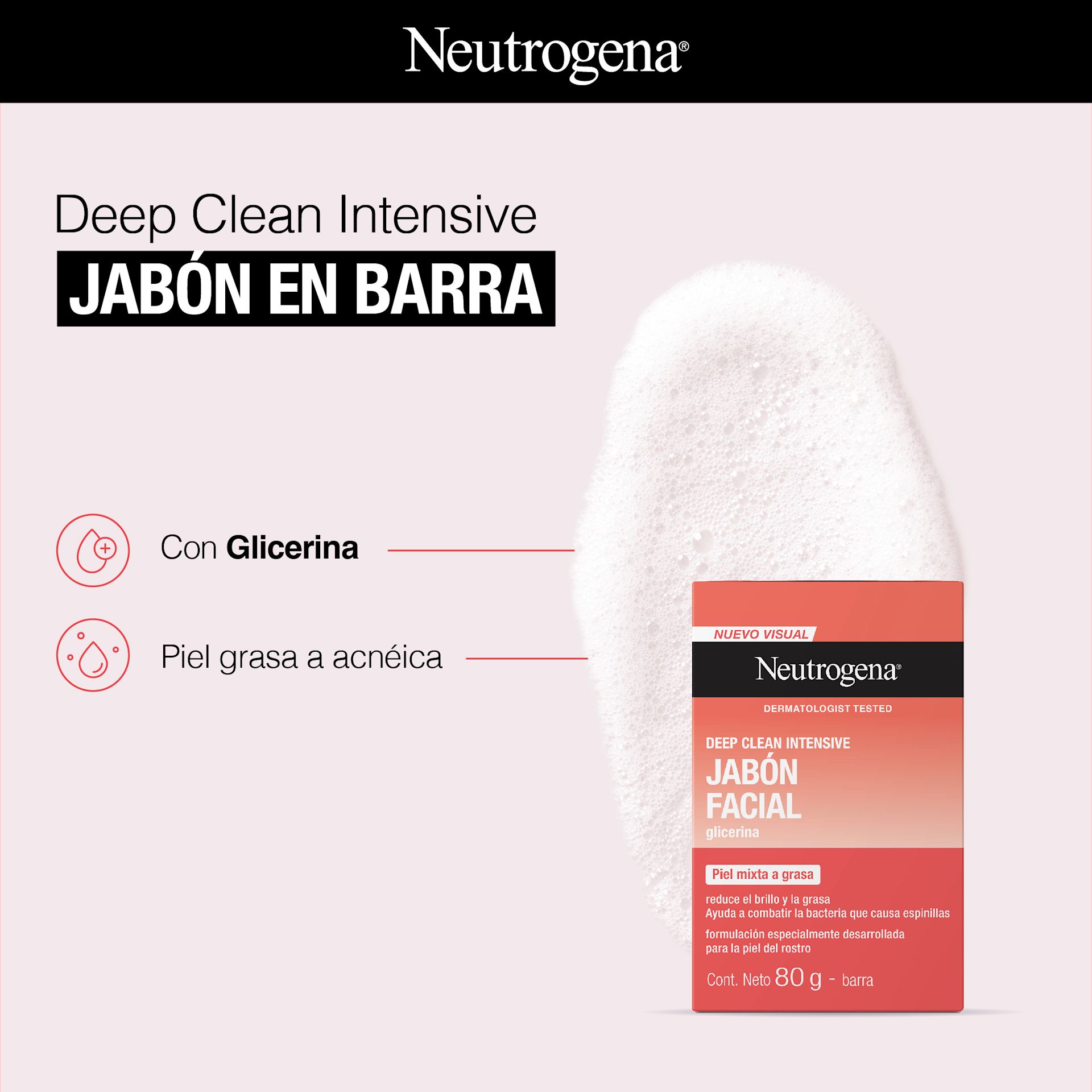NEUTROGENA DEEP CLEAN INTENSIVE® Jabón en barra de limpieza facial - Image 3 - Neutrogena - es-AR