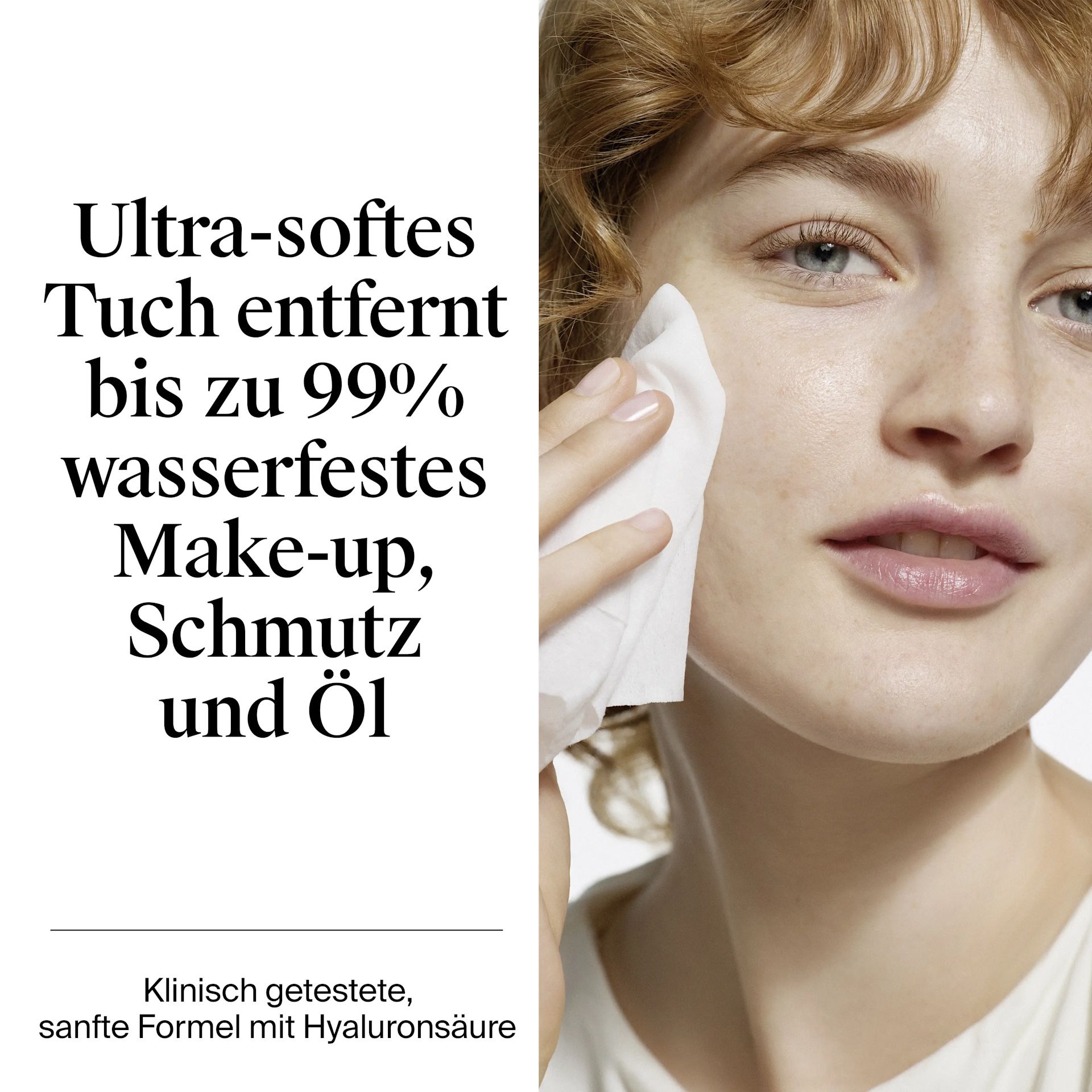 Ultra-softes Tuch entfernt bis zu 99% wasserfestes Make-up, Schmutz und Öl
