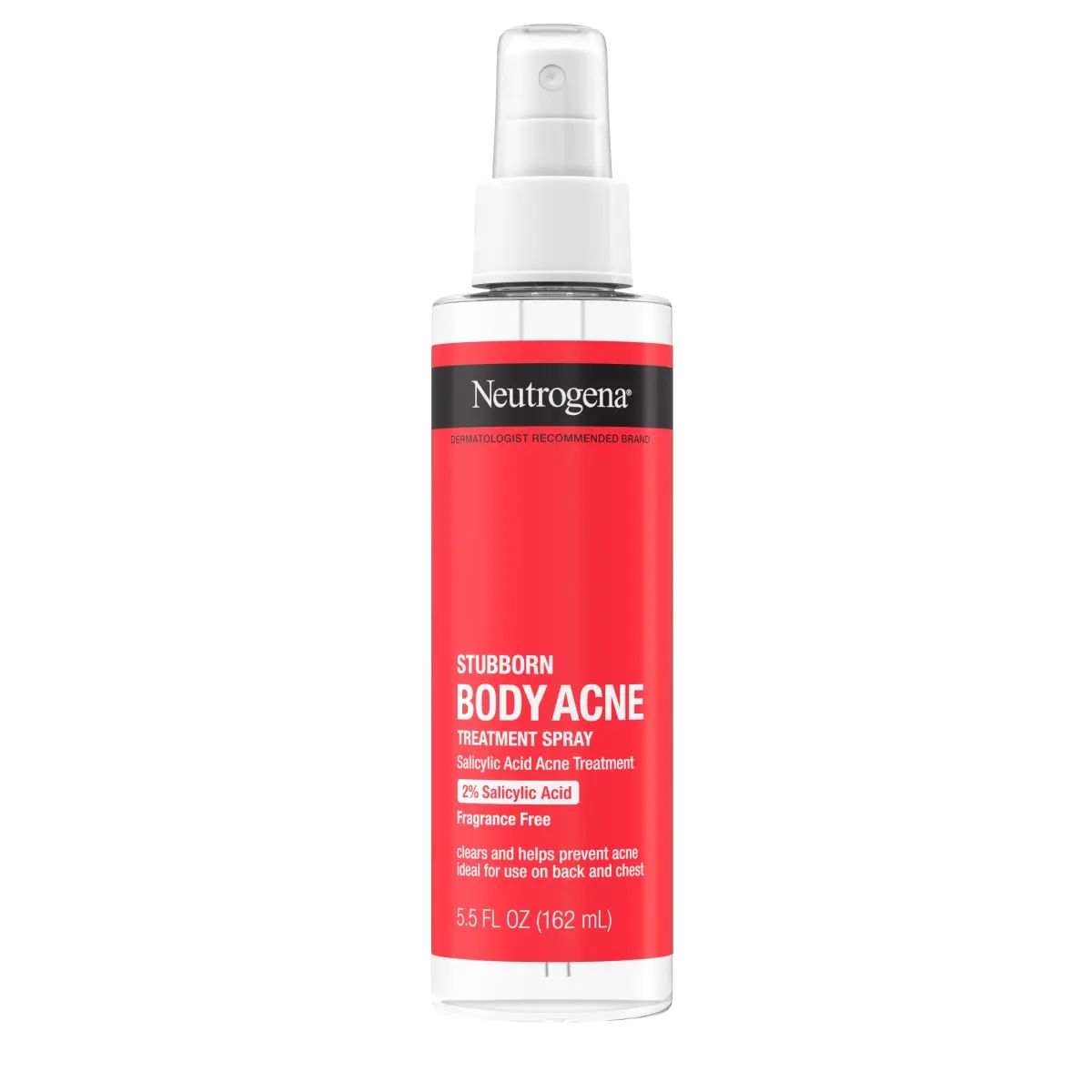 Neutrogena Stubborn Body Acne Treatment Spray for Breakouts, Fragrance Free