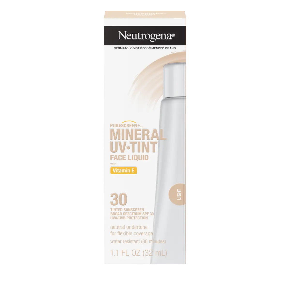 Neutrogena Purescreen+ Mineral UV Tint Face Liquid Sunscreen SPF 30, lotion