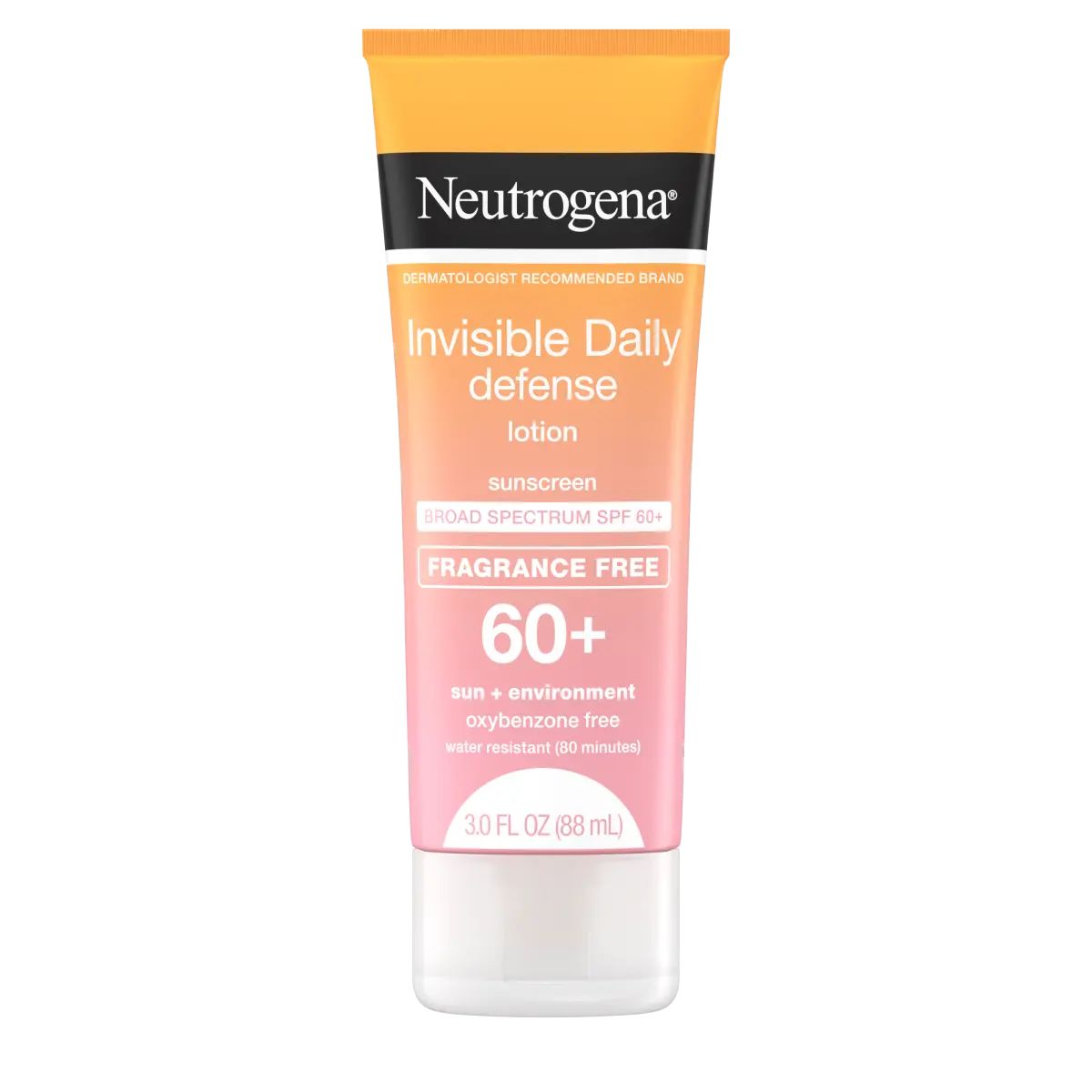 Neutrogena® Invisible Daily™ Defense Sunscreen Lotion, Broad Spectrum SPF 60+, Fragrance Free Front of Pack