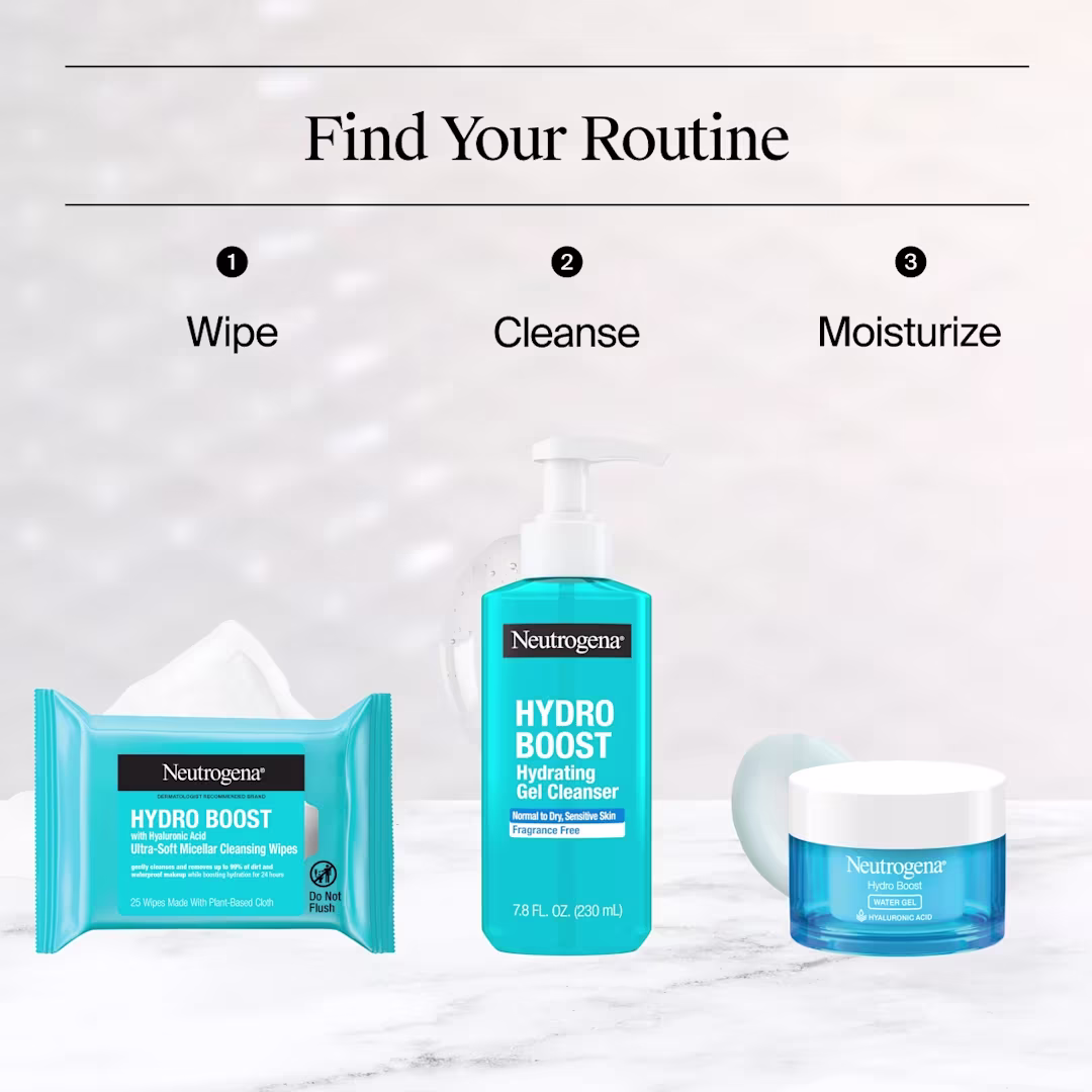 Neutrogena® Hydro Boost Face Wash, Hyaluronic Acid Hydrating Cleansing Gel 200ML