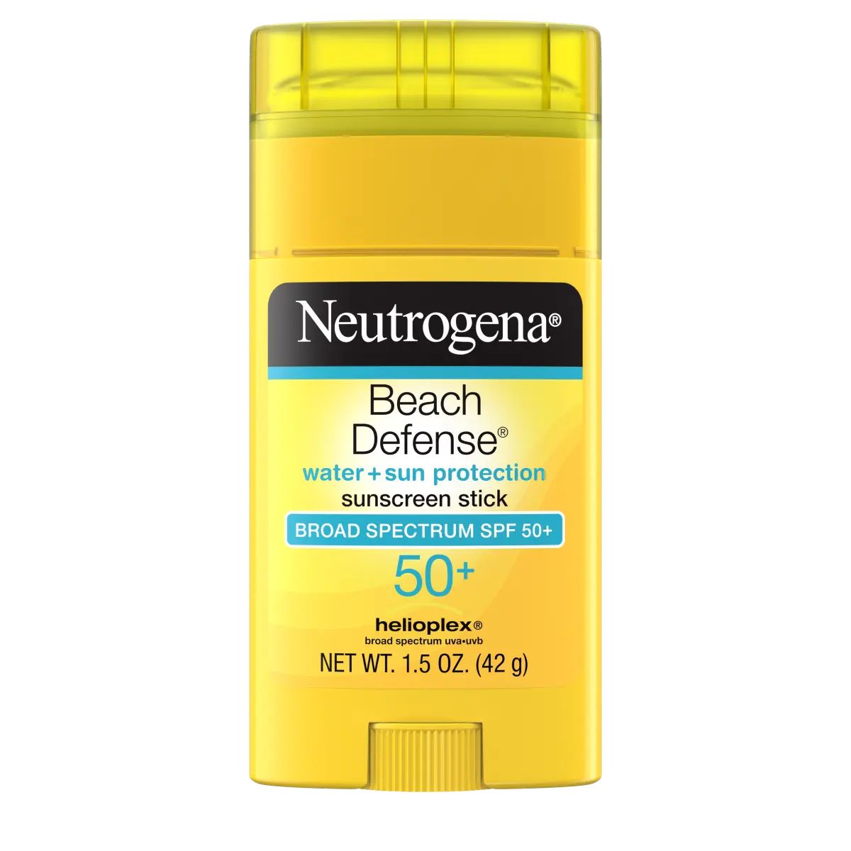 Beach Defense® Water + Sun Protection Sunscreen Stick Broad Spectrum SPF 50+ Front of Packaging