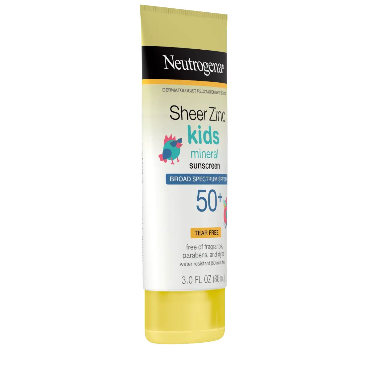 Sheer Zinc Kids Mineral Sunscreen Broad Spectrum SPF 50+, side shot of packaging
