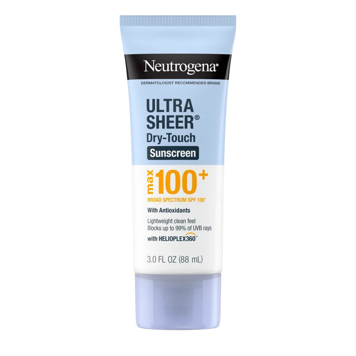 Ultra Sheer Dry-Touch Broad Spectrum Max SPF 100+ Body Sunscreen Front of Packaging