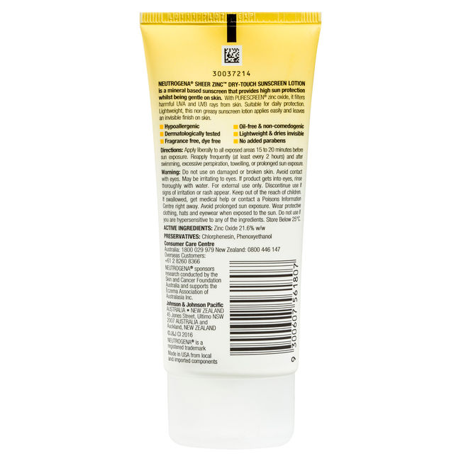 Neutrogena® Sheer Zinc Body Lotion SPF 50 88mL - Image 2 - Neutrogena - en-AU