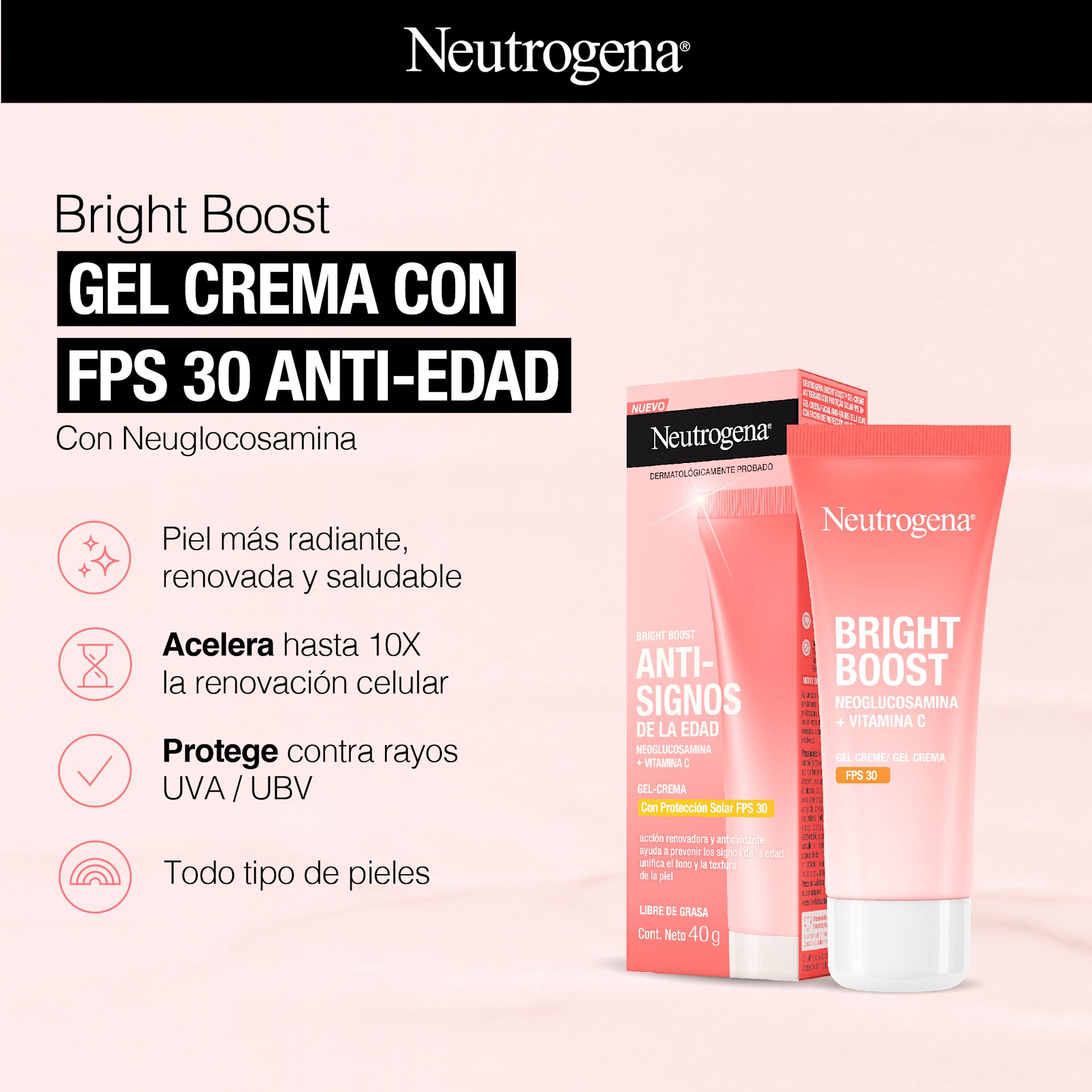 NEUTROGENA® BRIGHT BOOST SPF 30 40g - Image 3 - Neutrogena - es-AR