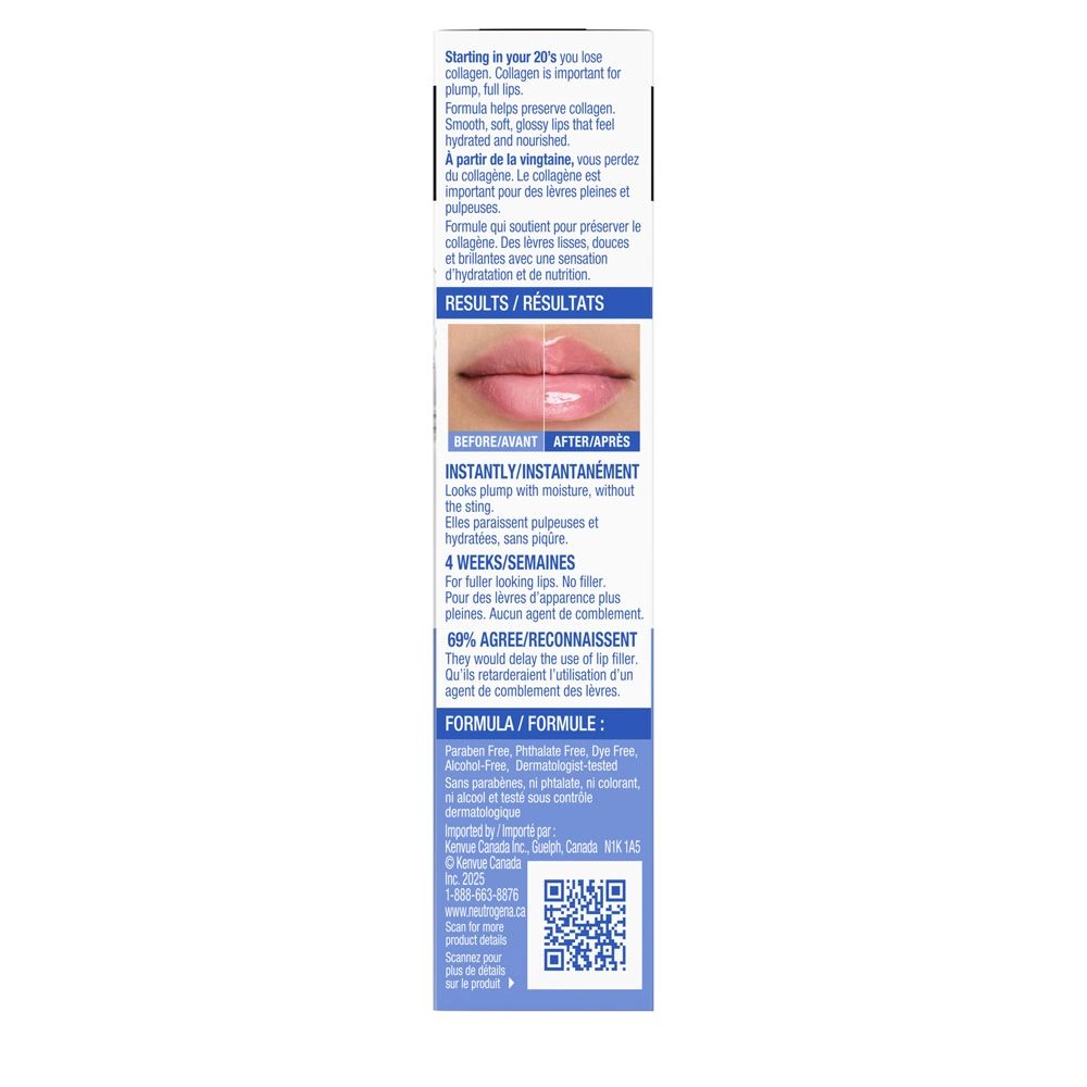 NTG NA CA 62600486936 65248693 Collagen Bank Lip Plumping Treatment Vanilla 14mL 00090 Neutrogena Collagen Bank® Lip Plumping Treatment Vanilla