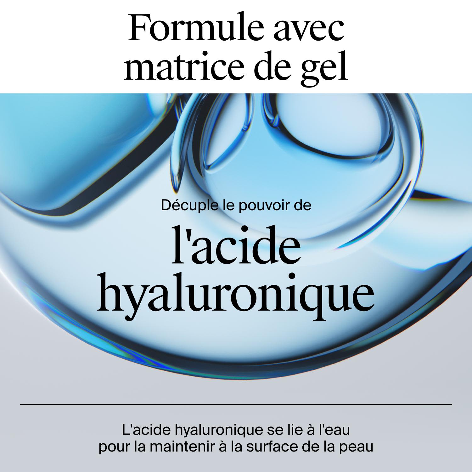 Illustration de la liaison de l’acide hyaluronique à l’eau