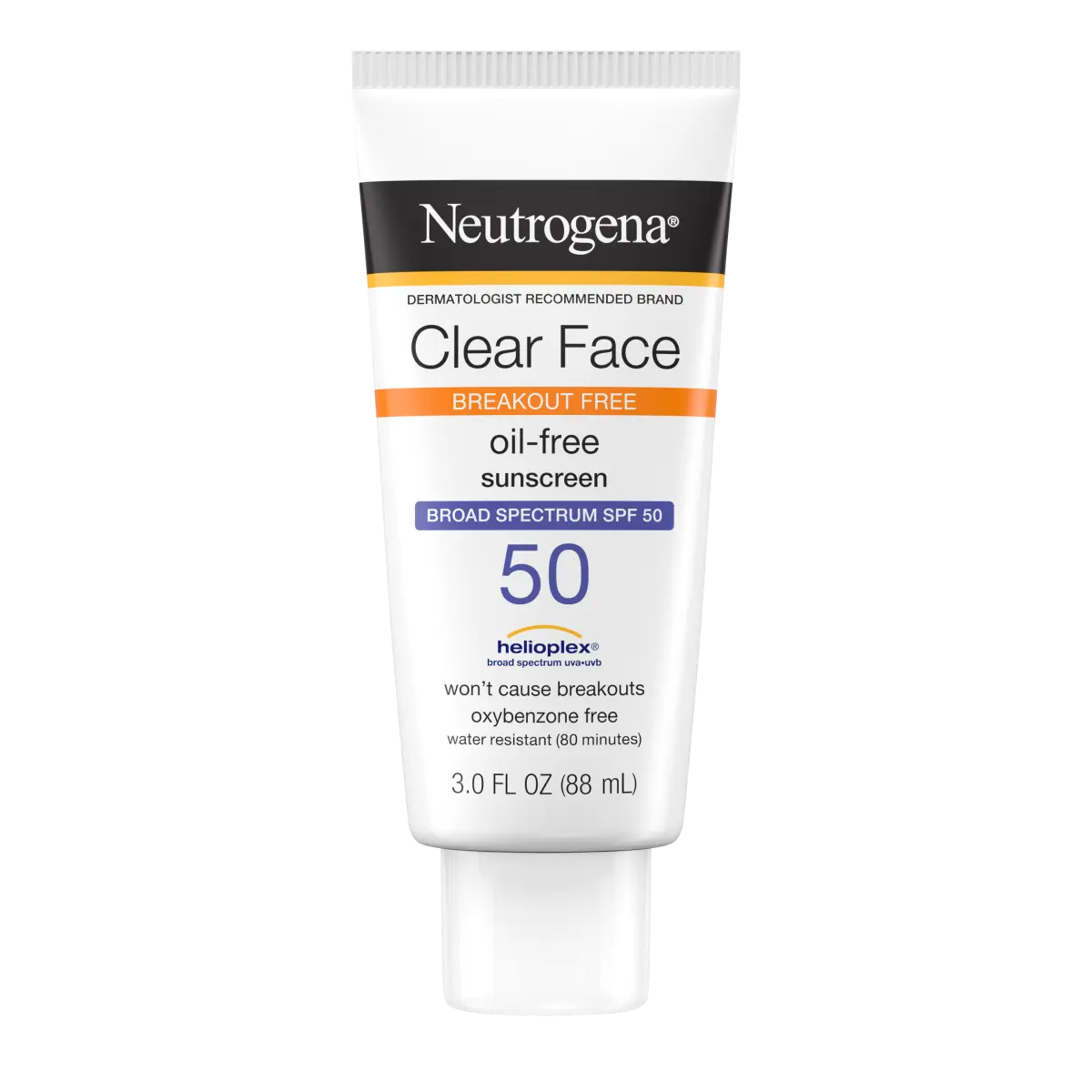 Neutrogena Clear Face Liquid Lotion Sunscreen SPF 50, 3 fl oz lotion