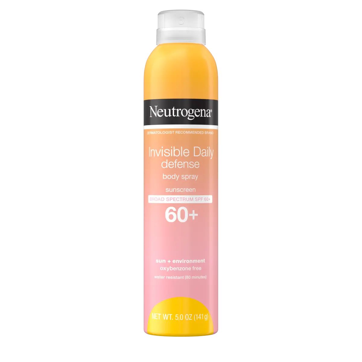 Neutrogena® Invisible Daily™ Defense Body Spray Sunscreen, Broad Spectrum SPF 60+ Front of pack