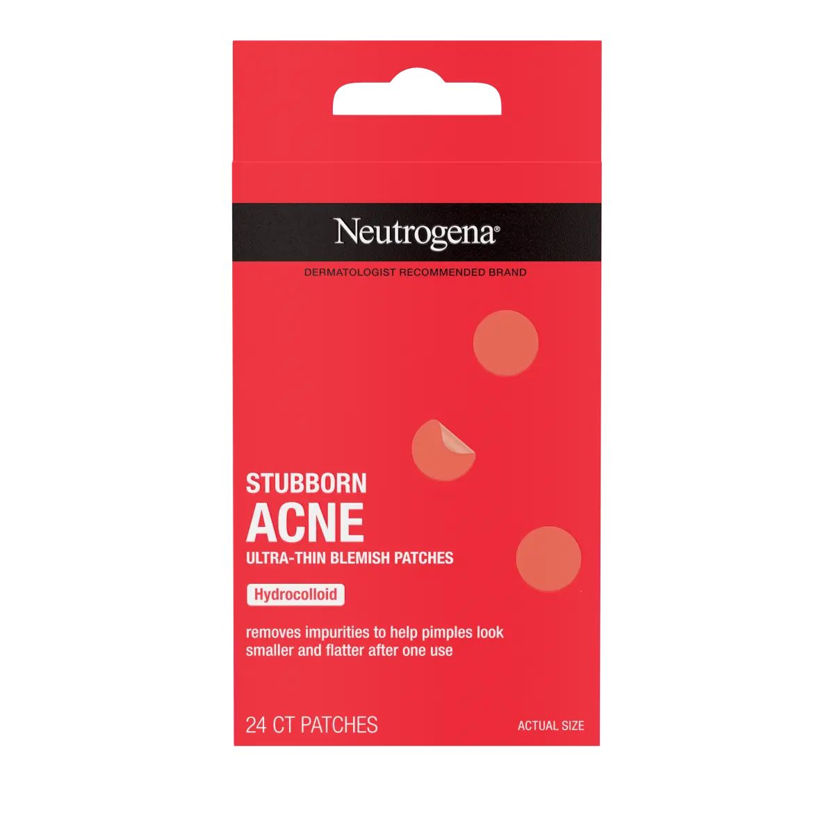 Neutrogena® Stubborn Acne® Ultra-Thin Blemish Patches, 24 Patches Front of pack