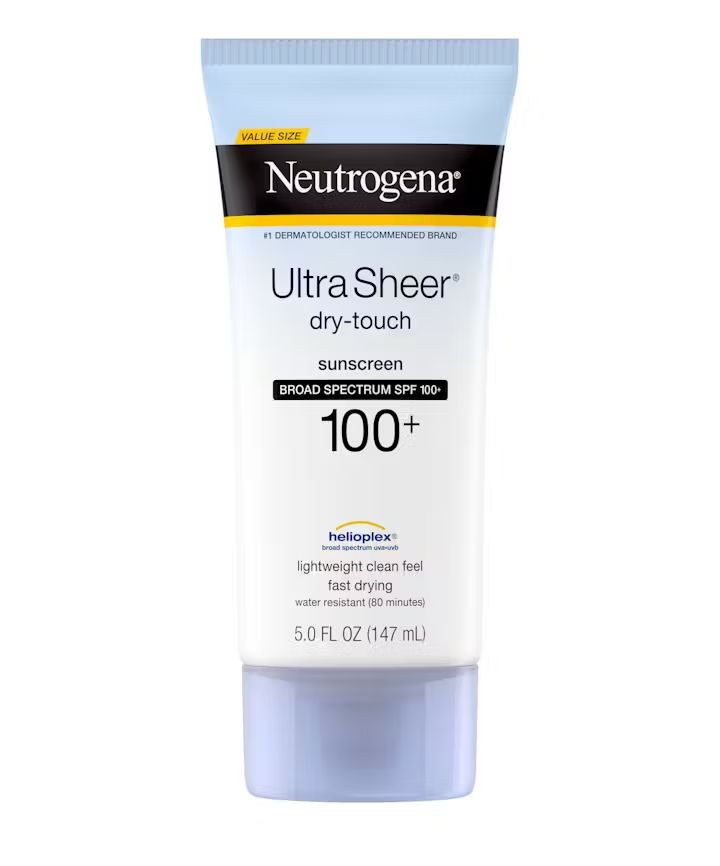Ultra Sheer® Dry-Touch Sunscreen Broad Spectrum SPF 100+, front of the package