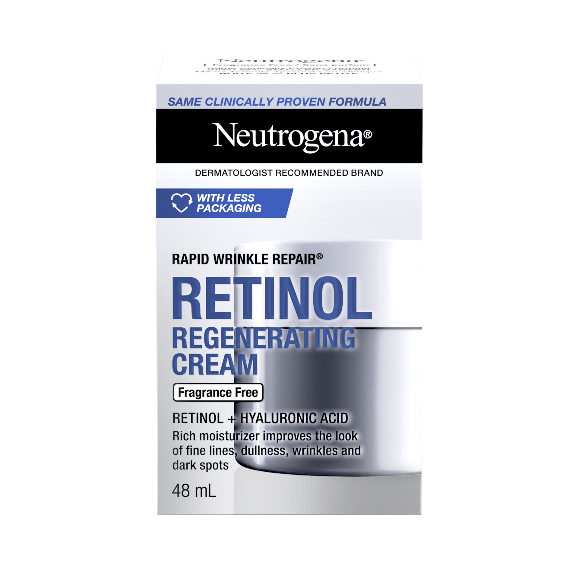 NEUTROGENA® RAPID WRINKLE REPAIR® Regenerating Cream Fragrance Free - Image 1 - Neutrogena - en-CA NEUTROGENA® RAPID WRINKLE REPAIR® Regenerating Cream Fragrance Free