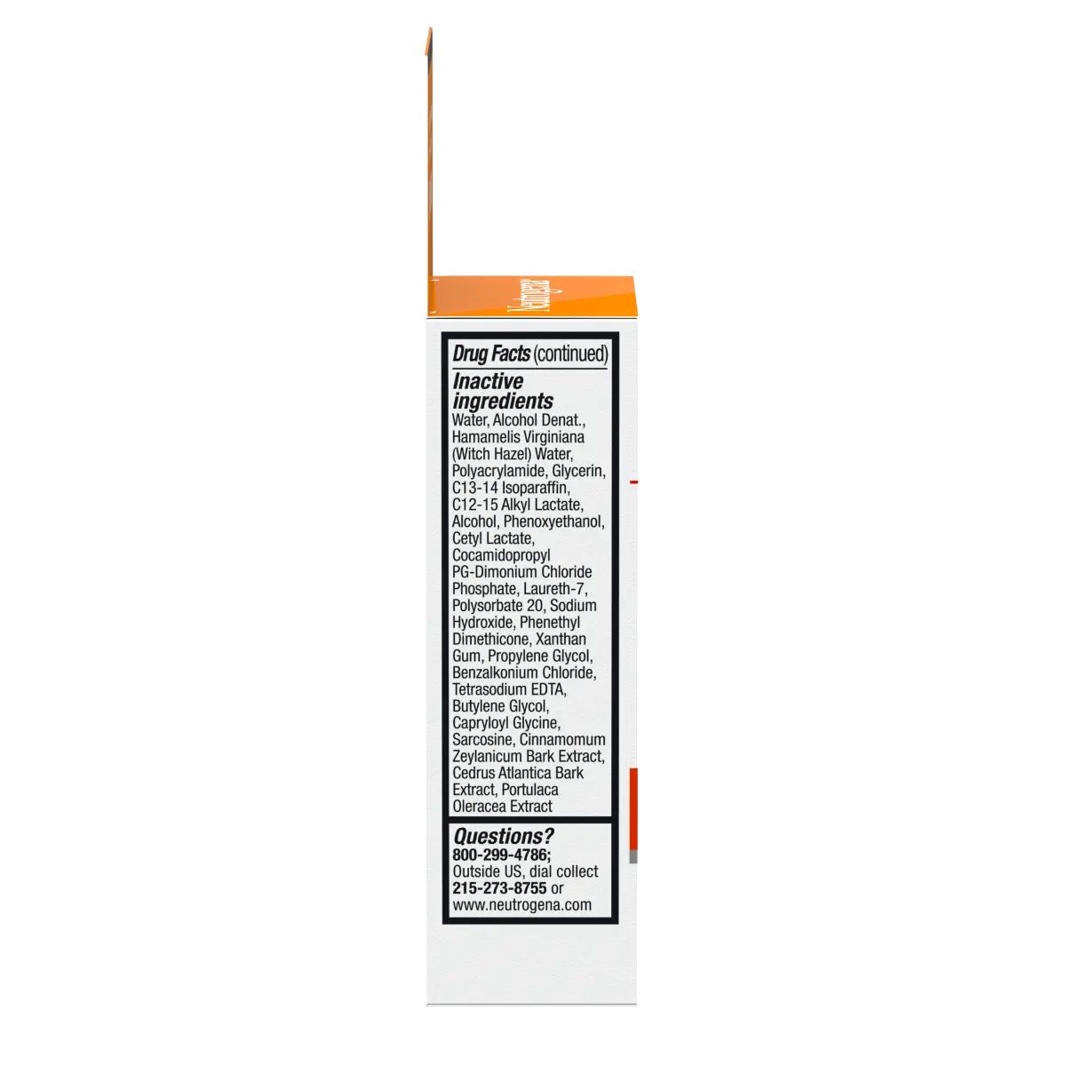 Neutrogena® Rapid Clear Acne Eliminating Spot Gel, 0.5 Fl. Oz, left  side of the pack