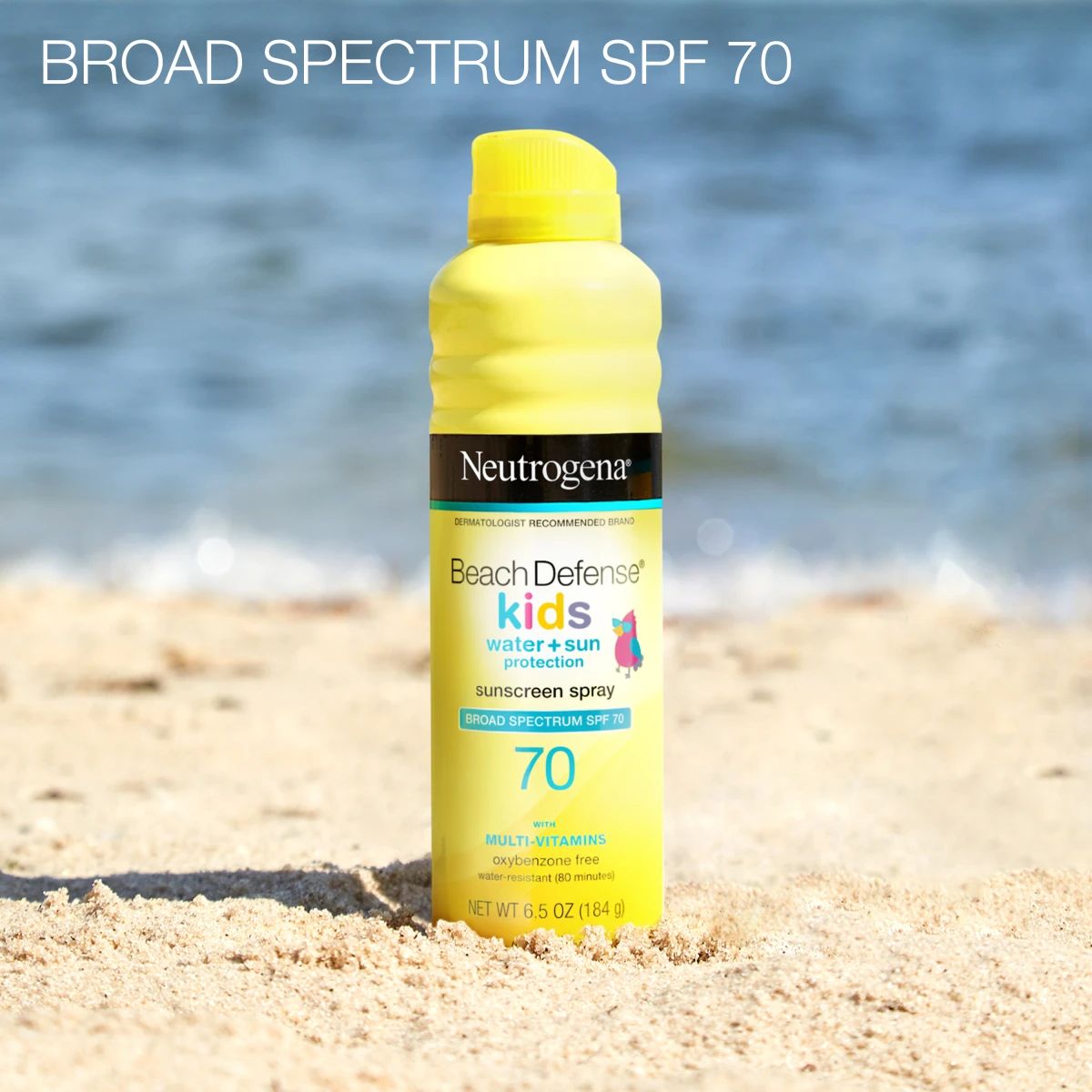 NTG_Sun_BeachDefenseKids_SPF70SunscreenSpray6.5oz_ProductClaim1_Text.webp