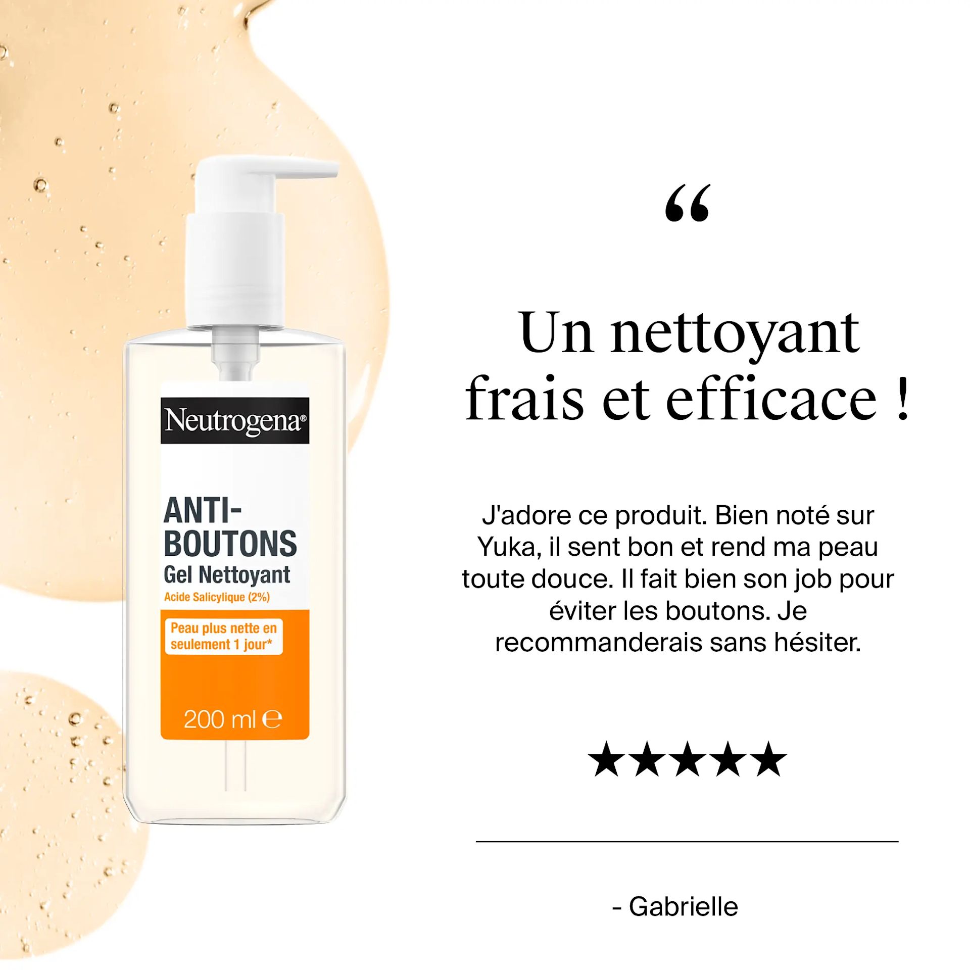 Anti-boutons : gel nettoyant