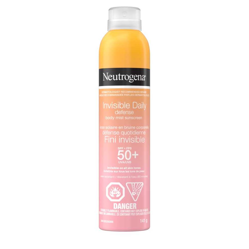 Vaporisateur de 141 g de l’écran solaire en bruine corporelle NEUTROGENA® Défense quotidienne Fini invisible FPS 50+