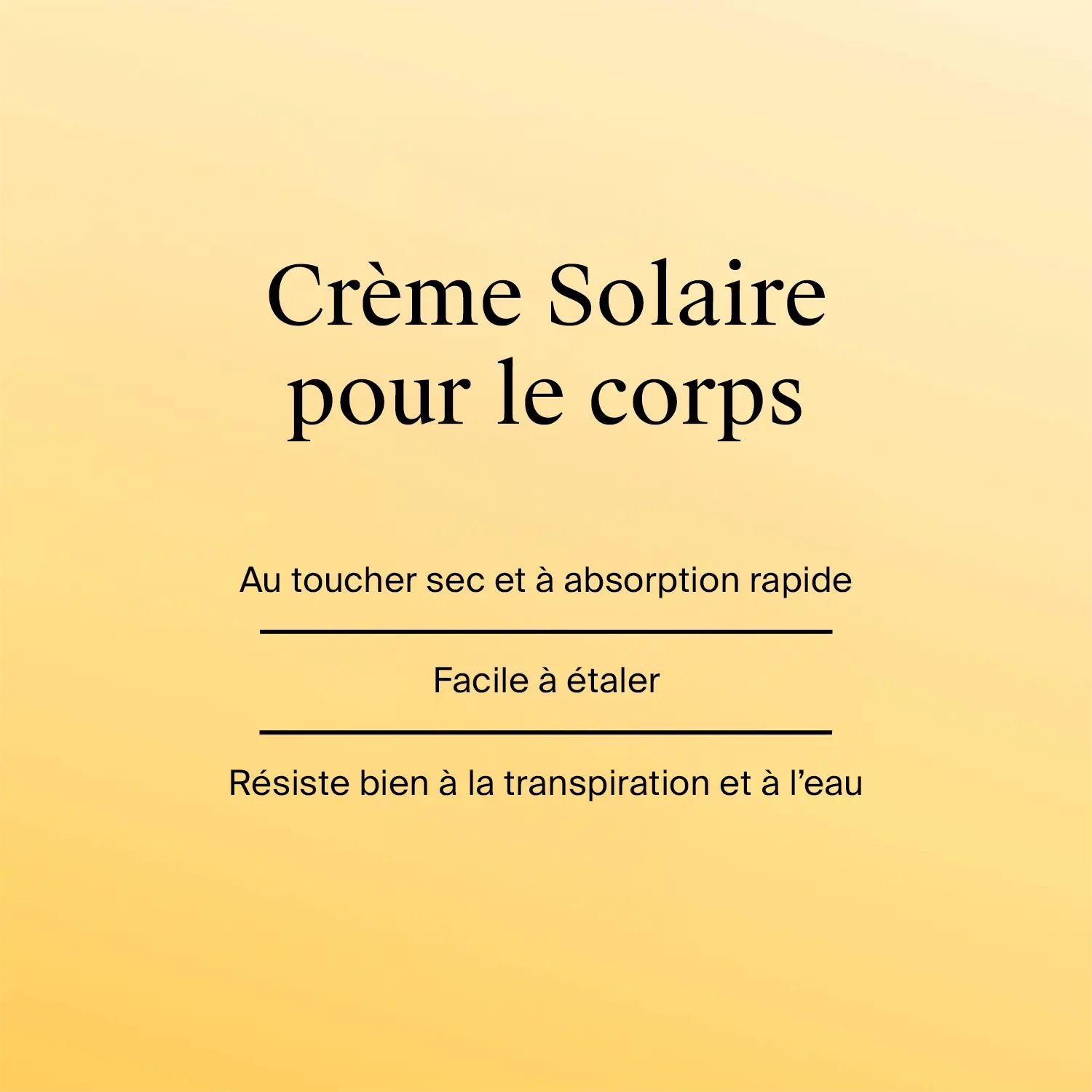 Crème Solaire pour le corps