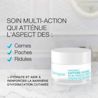 Pot de gel-crème Yeux Hydro Boost+ Caféine + Acide hyaluronique et texte disant «Soin multi-action qui atténue l'aspect des : cernes, poches, ridules»