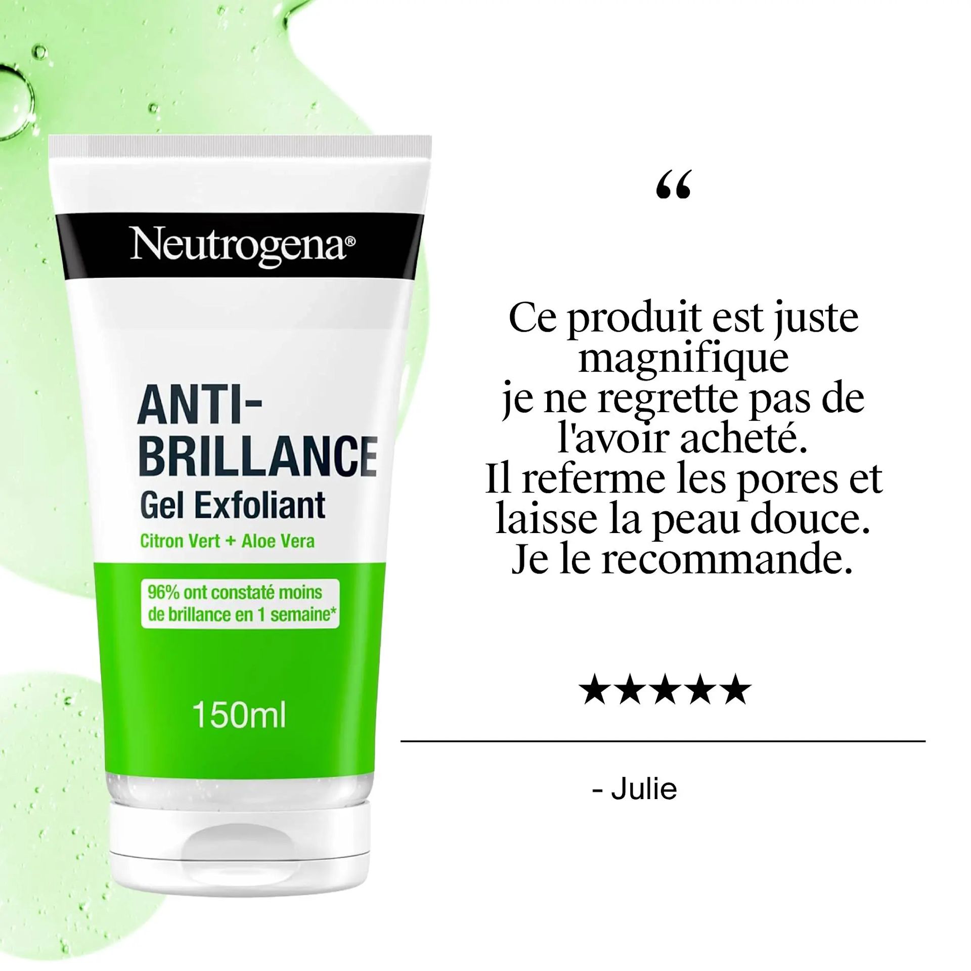 Anti-brillance Citron Vert : gel exfoliant