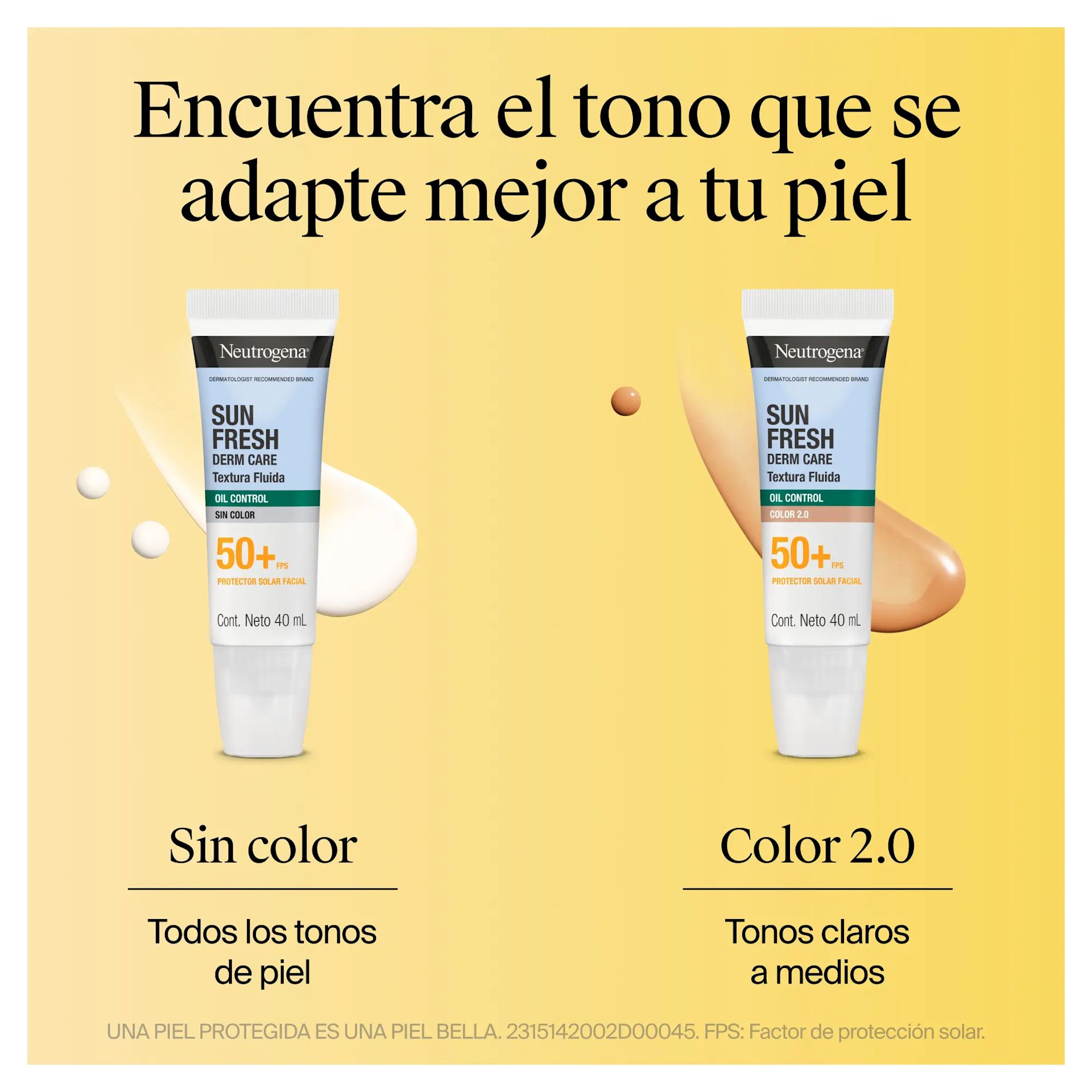 Protector Solar Facial Neutrogena Sun Fresh Oil Control Fluido Color - 7