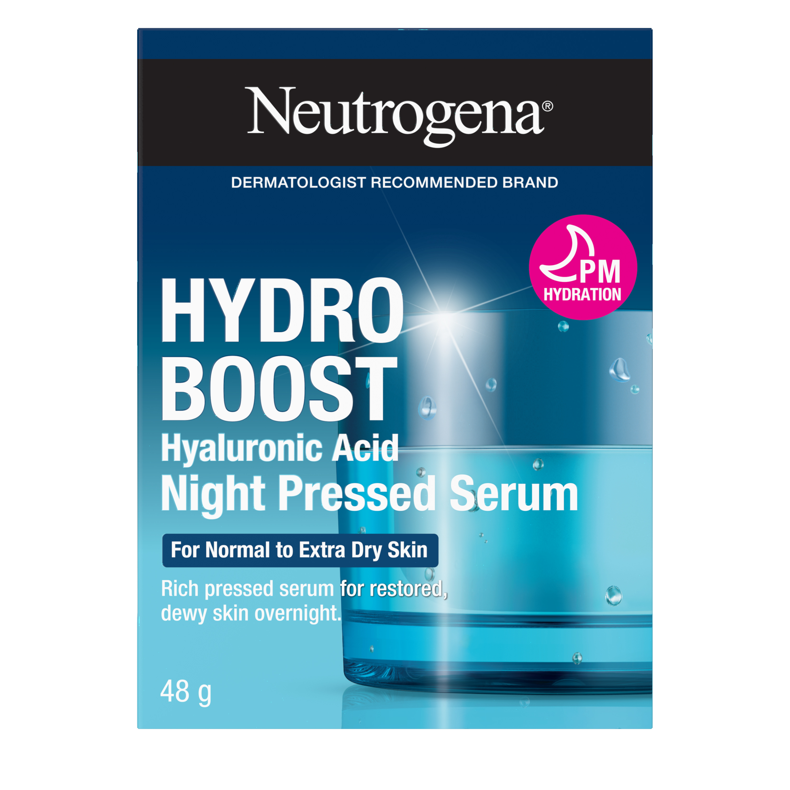 フェイスジェル・ゲル 3H BEAUTY GEL Hydrogen Ion Night Serum Hydro Boost Night Pressed Serum | NEUTROGENA®