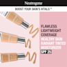 Neutrogena® tubes with tint swatches for Healthy Skin Radiant Tinted Moisturizer SPF 25