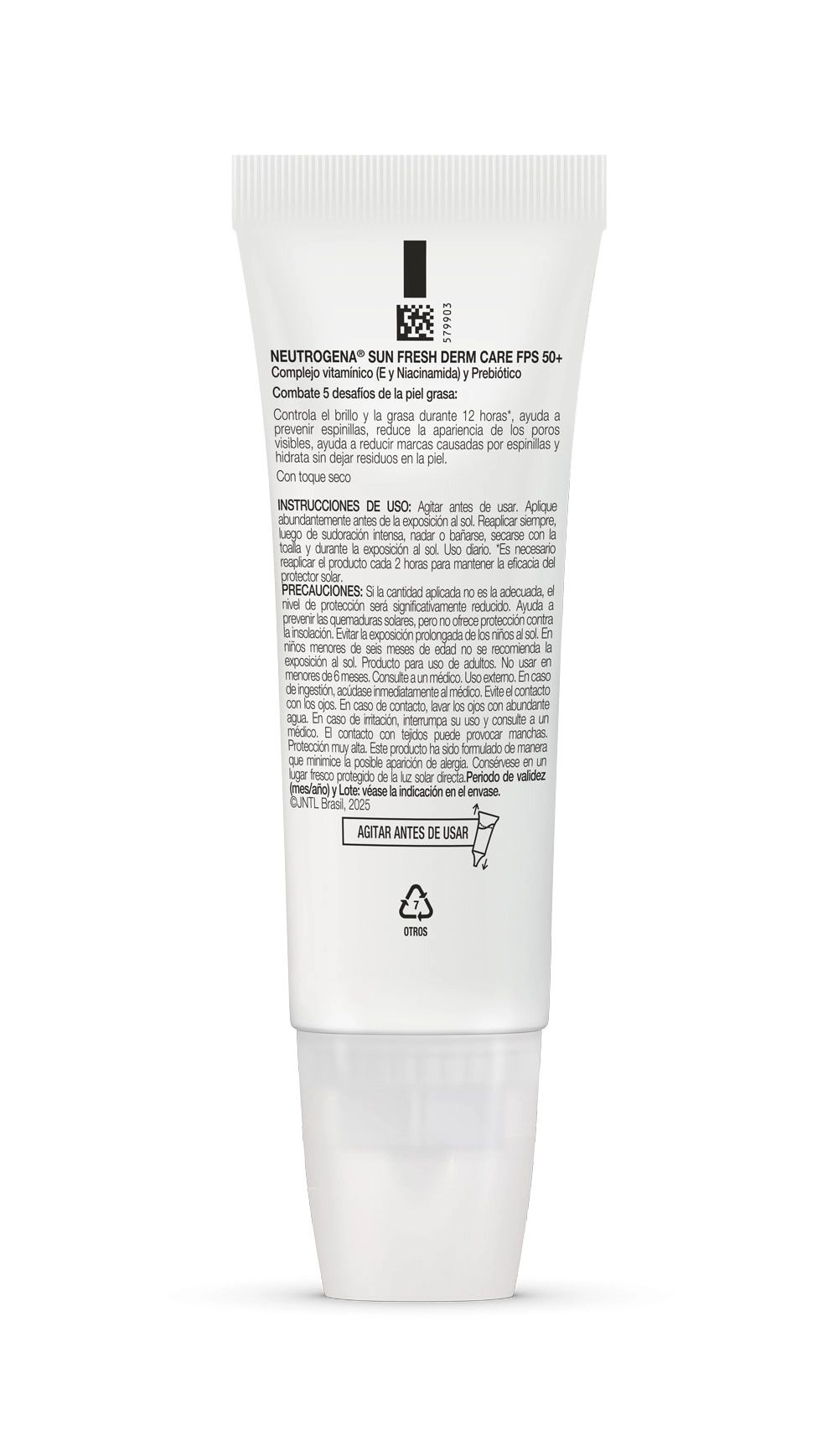 Protector Solar Facial Neutrogena Sun Fresh Oil Control Fluido Color 2.0 FPS 50+ 40mL