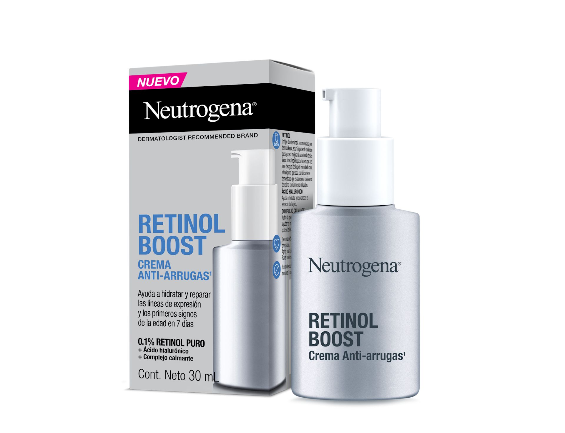 Neutrogena® Crema Anti-Arrugas Retinol Boost con Retinol Puro 30ml​