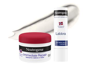 Balsamo labbra Neutrogena per labbra secche e screpolate