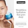 Woman holding an open jar of Neutrogena Hydro Boost Gel Cream, showing lightweigh moisturizer for deep hydration