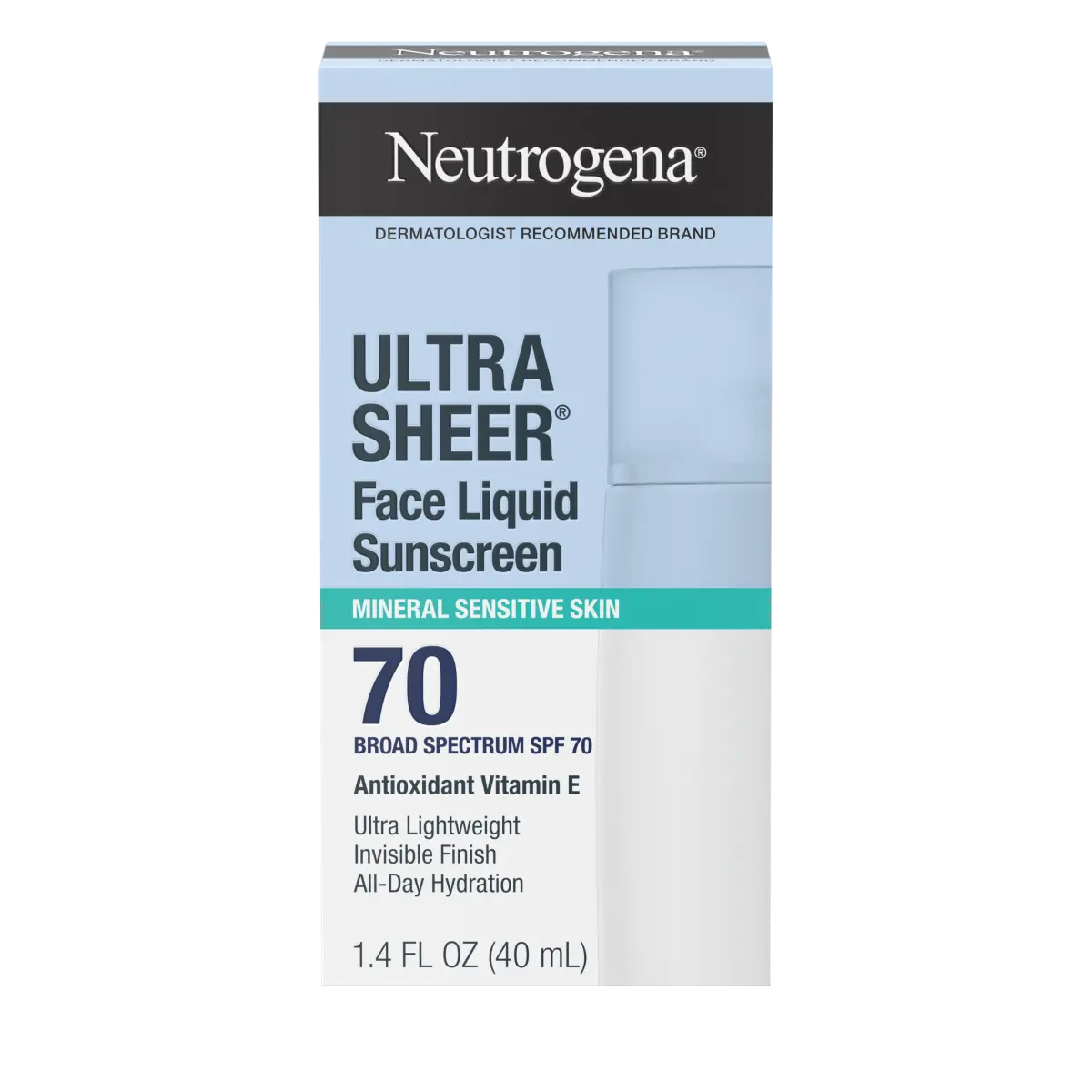 Neutrogena Ultra Sheer Mineral Face Liquid Sunscreen SPF 70, 1.4 fl oz lotion